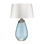 Elstead Lena Large Table Lamp in Blue with Off-White Shade