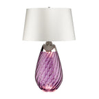 Elstead Lena Large Table Lamp in Plum with Off-White Shade