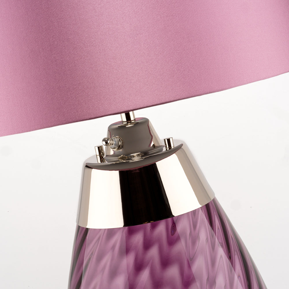 Elstead Lena Small Table Lamp in Plum with 2 Lights