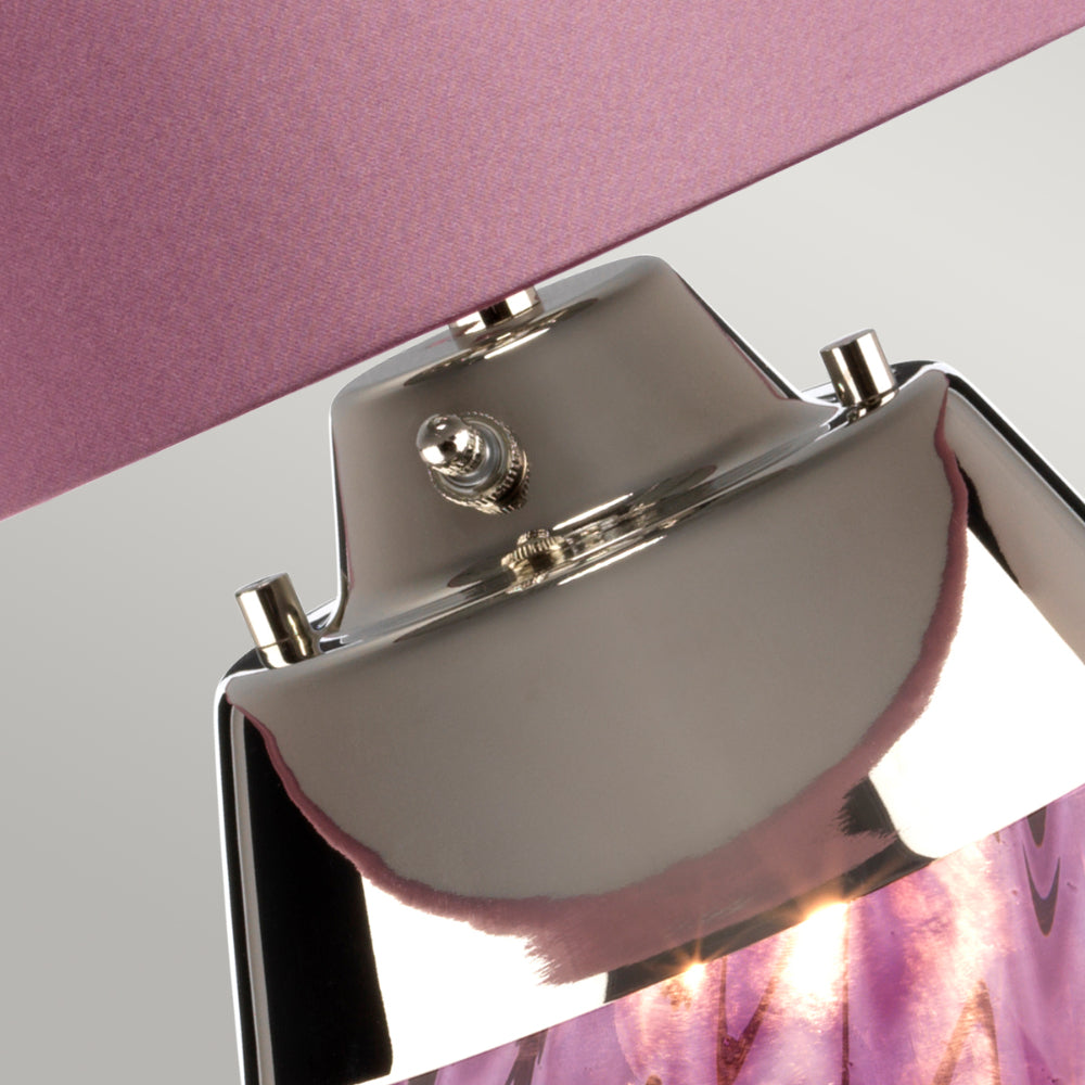 Elstead Lena Small Table Lamp in Plum with 2 Lights