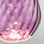 Elstead Lena Small Table Lamp in Plum with Off-White Shade