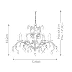 Elstead Lily 5 Light Ceiling Light in Metallic Bronze