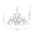 Elstead Lily 8 Light Ceiling Light in Metallic Bronze