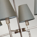 Elstead Lucerne 4 Light Chandelier in Steel and Brushed Nickel