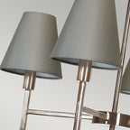Elstead Lucerne 4 Light Chandelier in Steel and Brushed Nickel