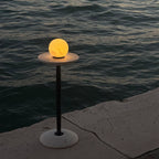 Elstead Luna LED Rechargeable Stone Table Lamp