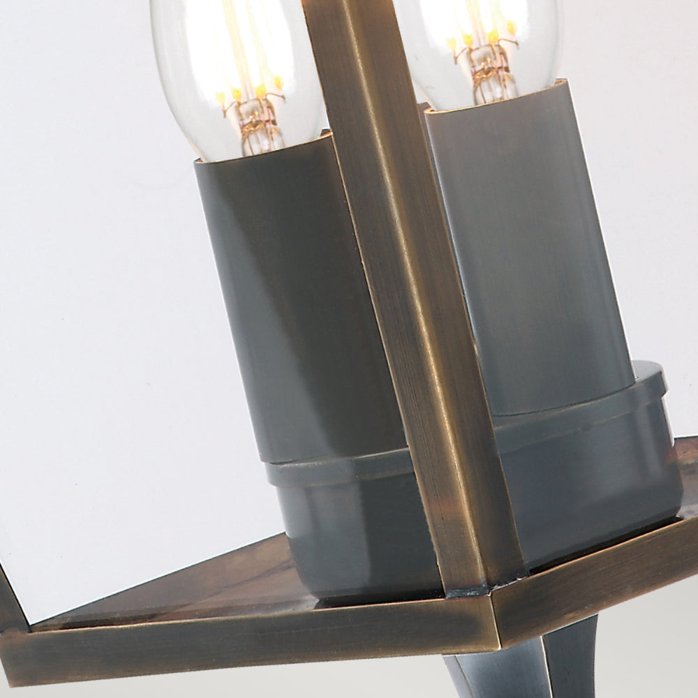 Elstead Mansion House 3 Light Coastal Wall Lantern in Aged Brass