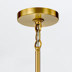 Elstead Marvele 6 Light Chandelier Aged Brass with Opal Glass Shade