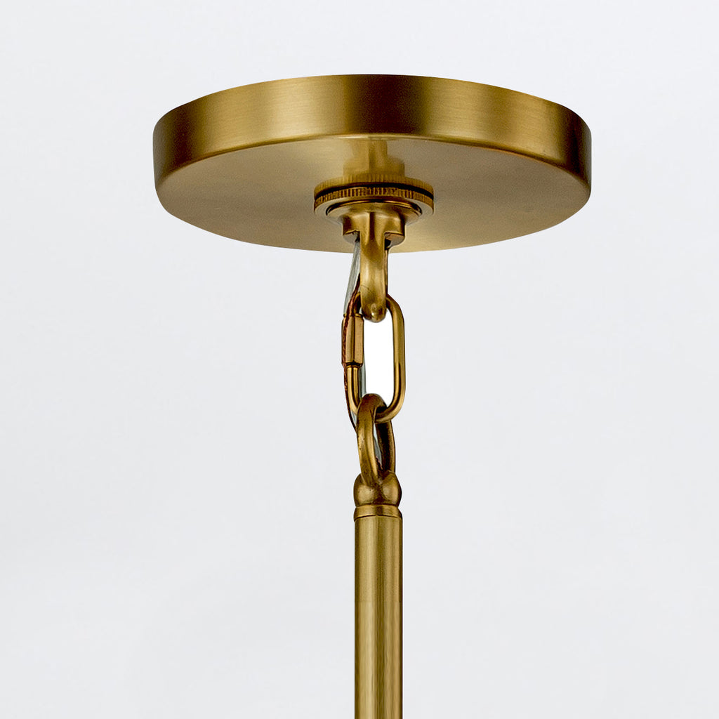 Elstead Marvele 8 Light Chandelier Aged Brass with Opal Glass Shade