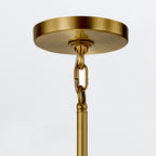 Elstead Marvele 8 Light Chandelier Aged Brass with Opal Glass Shade