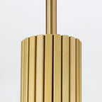 Elstead Marvele Mini Pendant Aged Brass with Opal Glass Shade