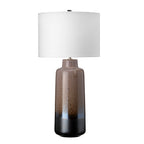 Elstead Maryland Table Lamp in Light Brown Ceramic and Matt Graphite Finish