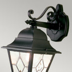 Elstead Norfolk 1 Light Down Wall Lantern in Black