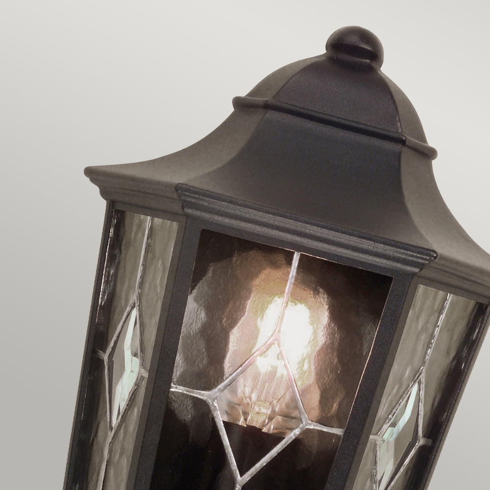 Elstead Norfolk 1 Light Half Lantern in Black