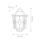Elstead Norfolk 1 Light Half Lantern in Black