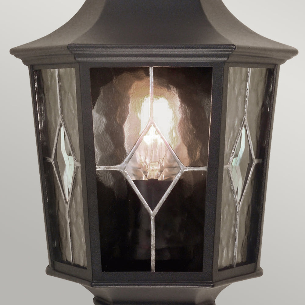 Elstead Norfolk 1 Light Half Lantern in Black