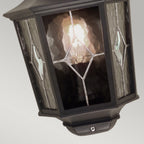 Elstead Norfolk 1 Light Half Lantern in Black
