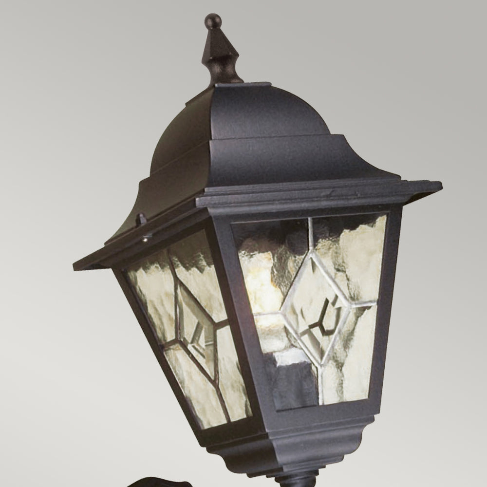 Elstead Norfolk 1 Light Up Outdoor Wall Lantern with PIR in Black