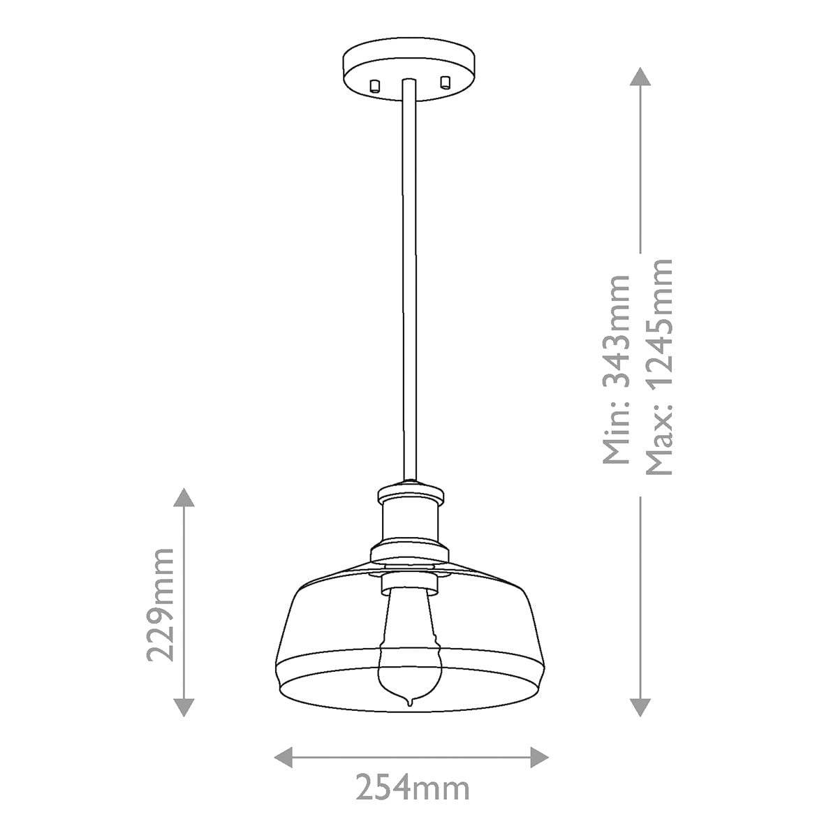 Elstead Notting Hill Duo-Mount Pendant in Graphite