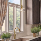 Elstead Notting Hill Duo-Mount Pendant in Painted Natural Brass