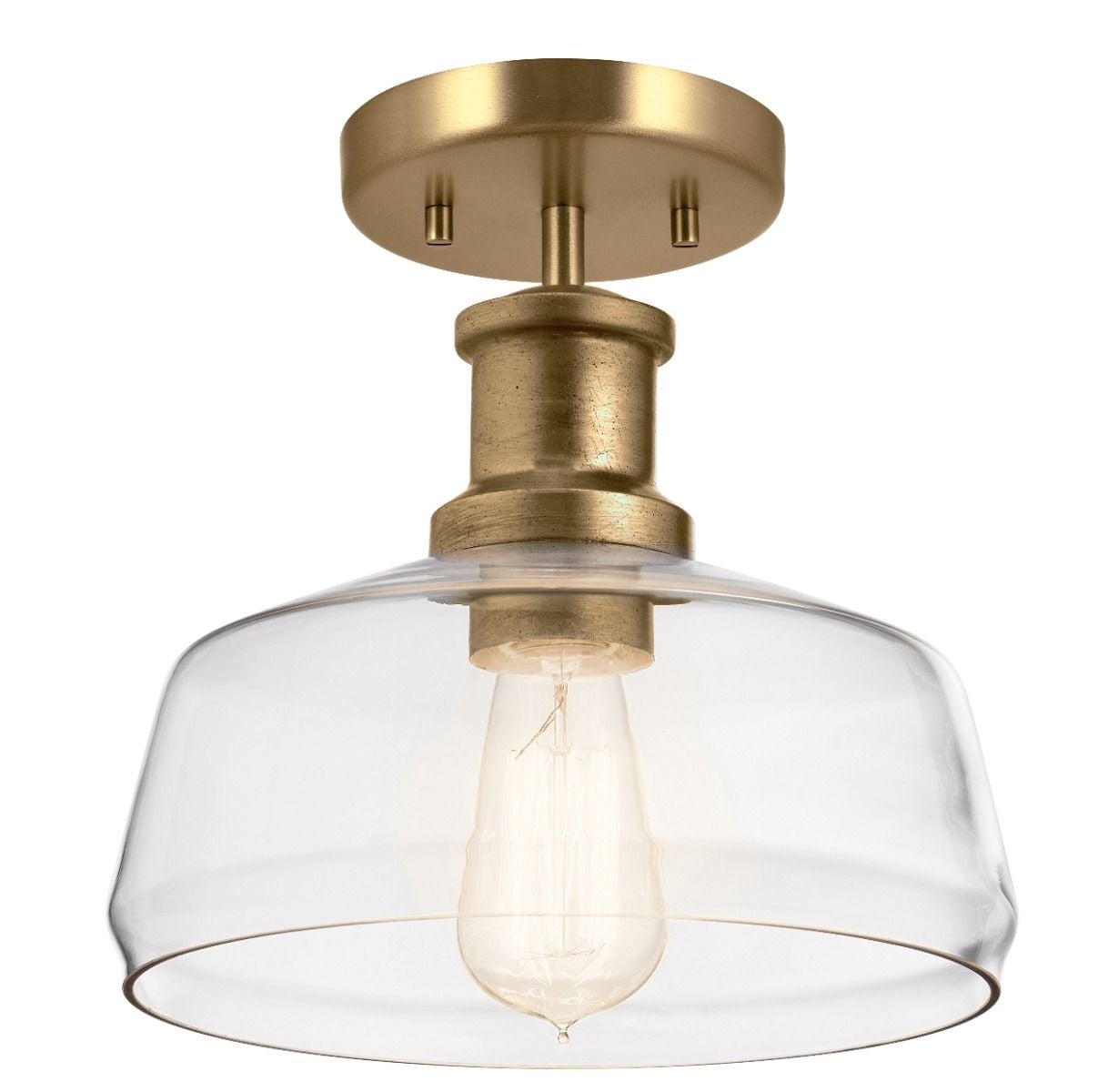 Elstead Notting Hill Duo-Mount Pendant in Painted Natural Brass