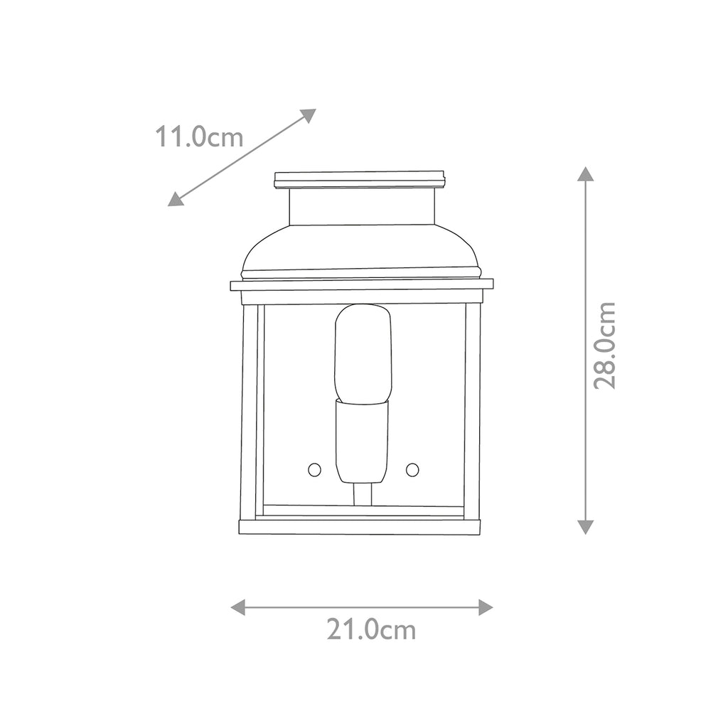 Elstead Old Bailey Coastal Wall Lantern in Aged Brass