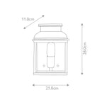 Elstead Old Bailey Coastal Wall Lantern in Aged Brass