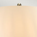Elstead Ottoman Table Lamp in Metallic Bronze with Ivory Shade