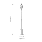 Elstead Parish 1 Light Outdoor Lamp Post in Black Finish