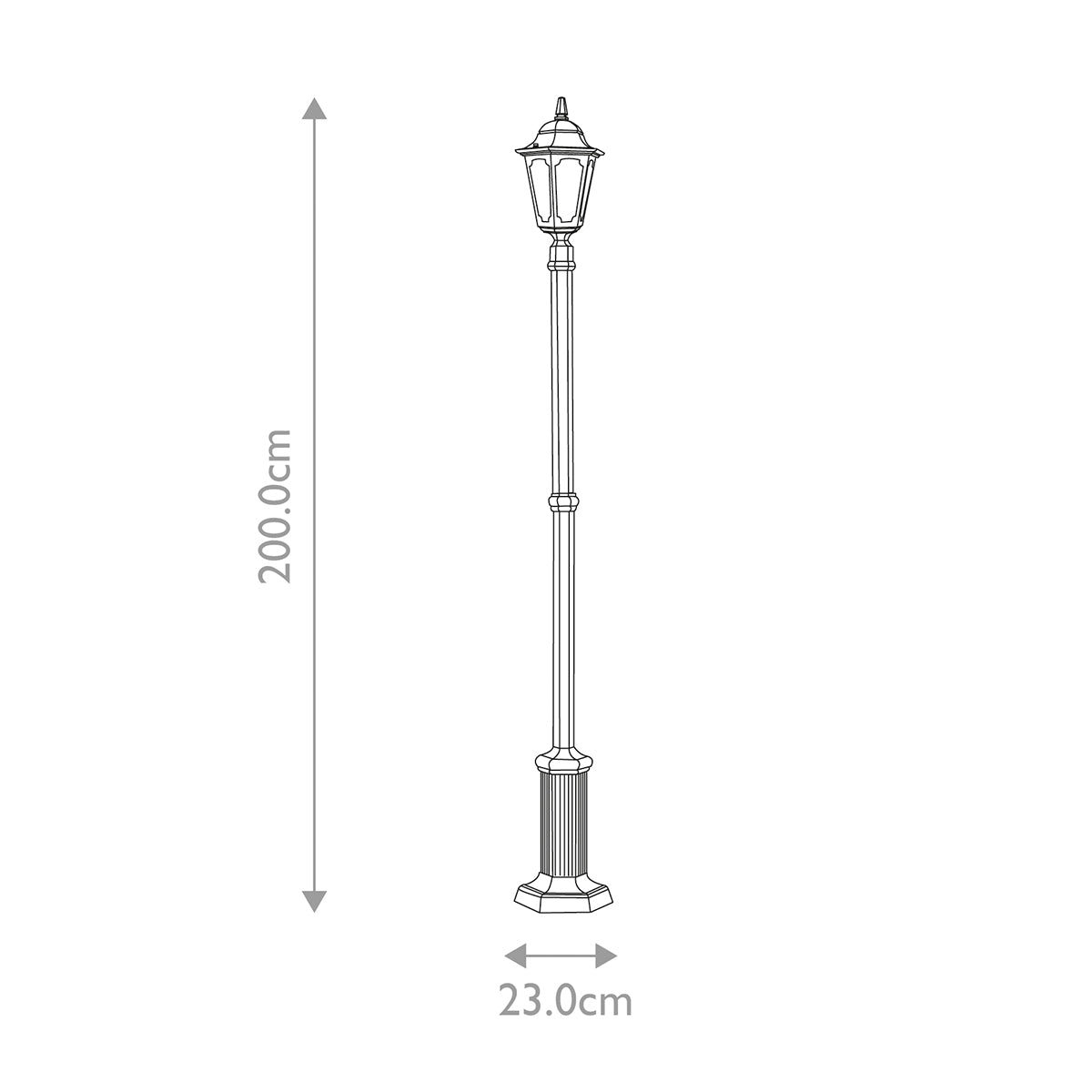 Elstead Parish 1 Light Outdoor Lamp Post in Black Finish