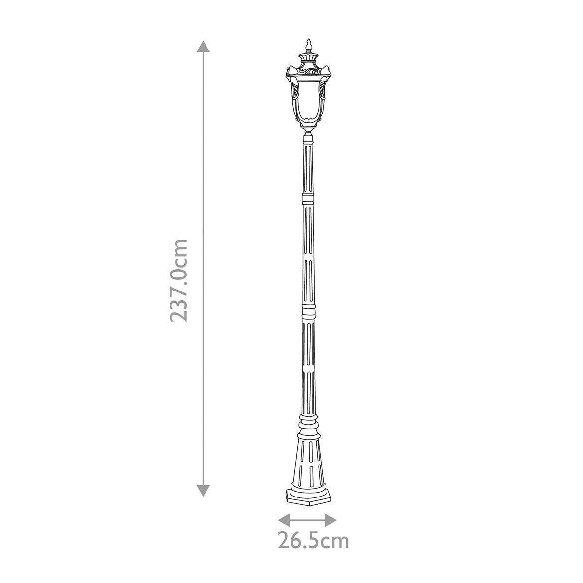 Elstead Philadelphia Large Outdoor Lamp Post in Old Bronze