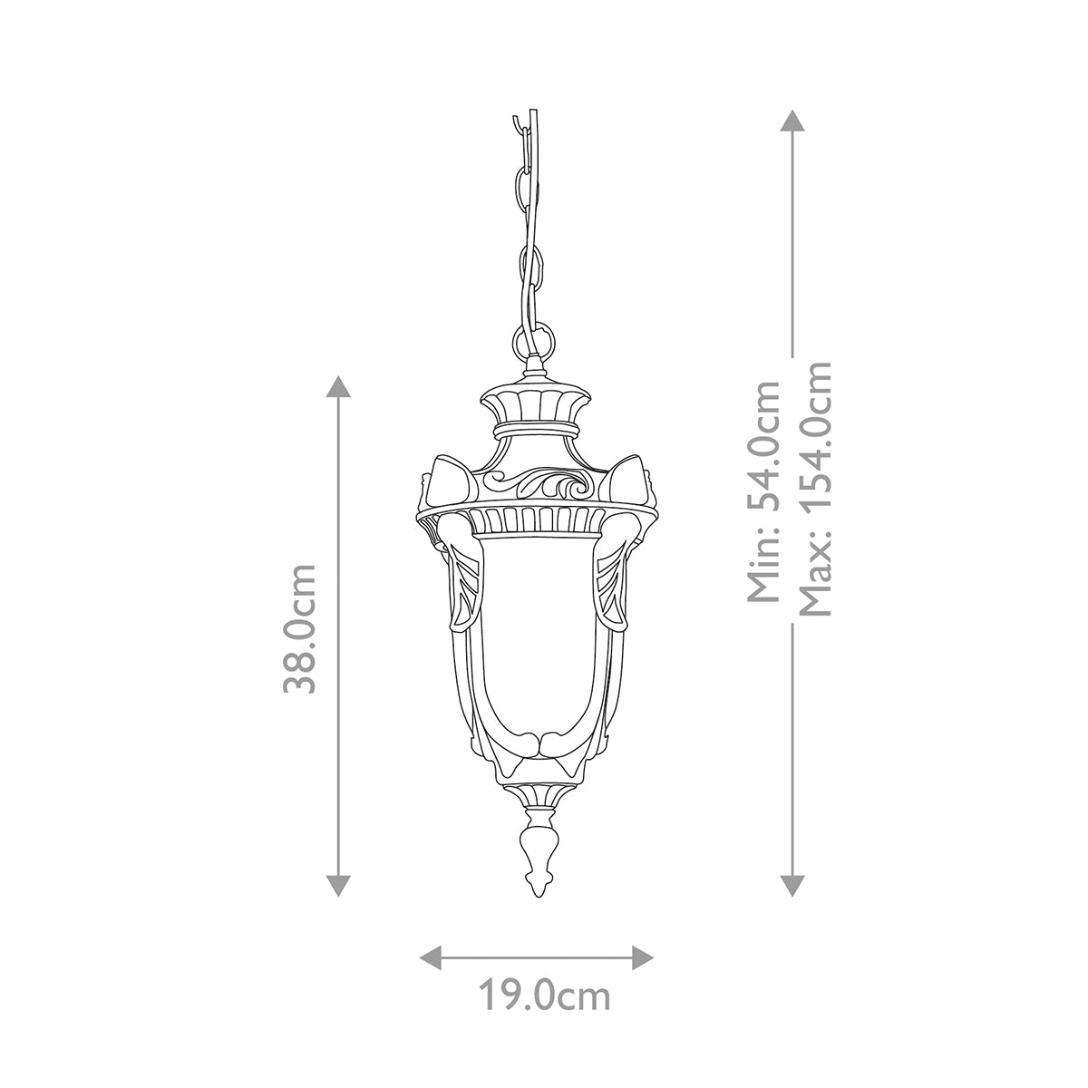 Elstead Philadelphia Medium Outdoor Lantern in Old Bronze
