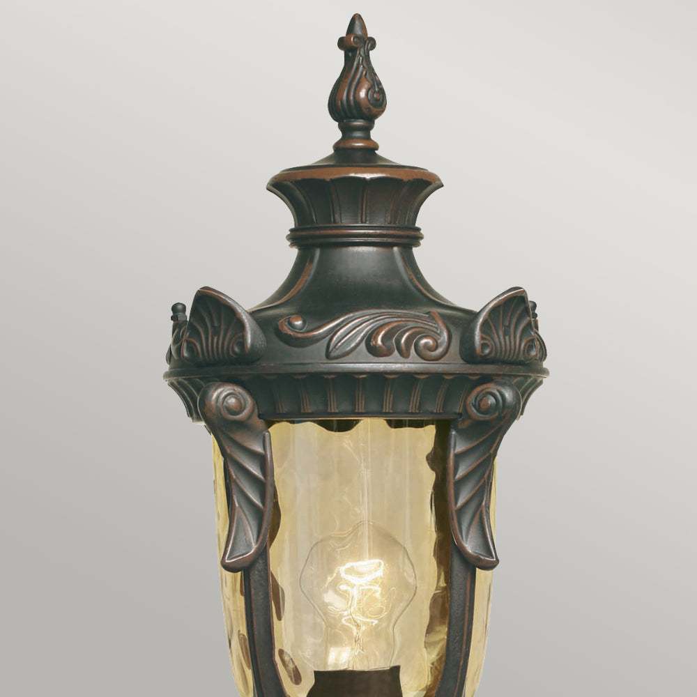 Elstead Philadelphia Medium Outdoor Pedestal Lantern in Old Bronze