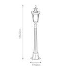 Elstead Philadelphia Medium Pillar 1 Light in Old Bronze