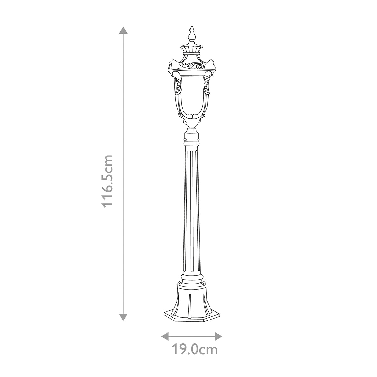 Elstead Philadelphia Medium Pillar 1 Light in Old Bronze