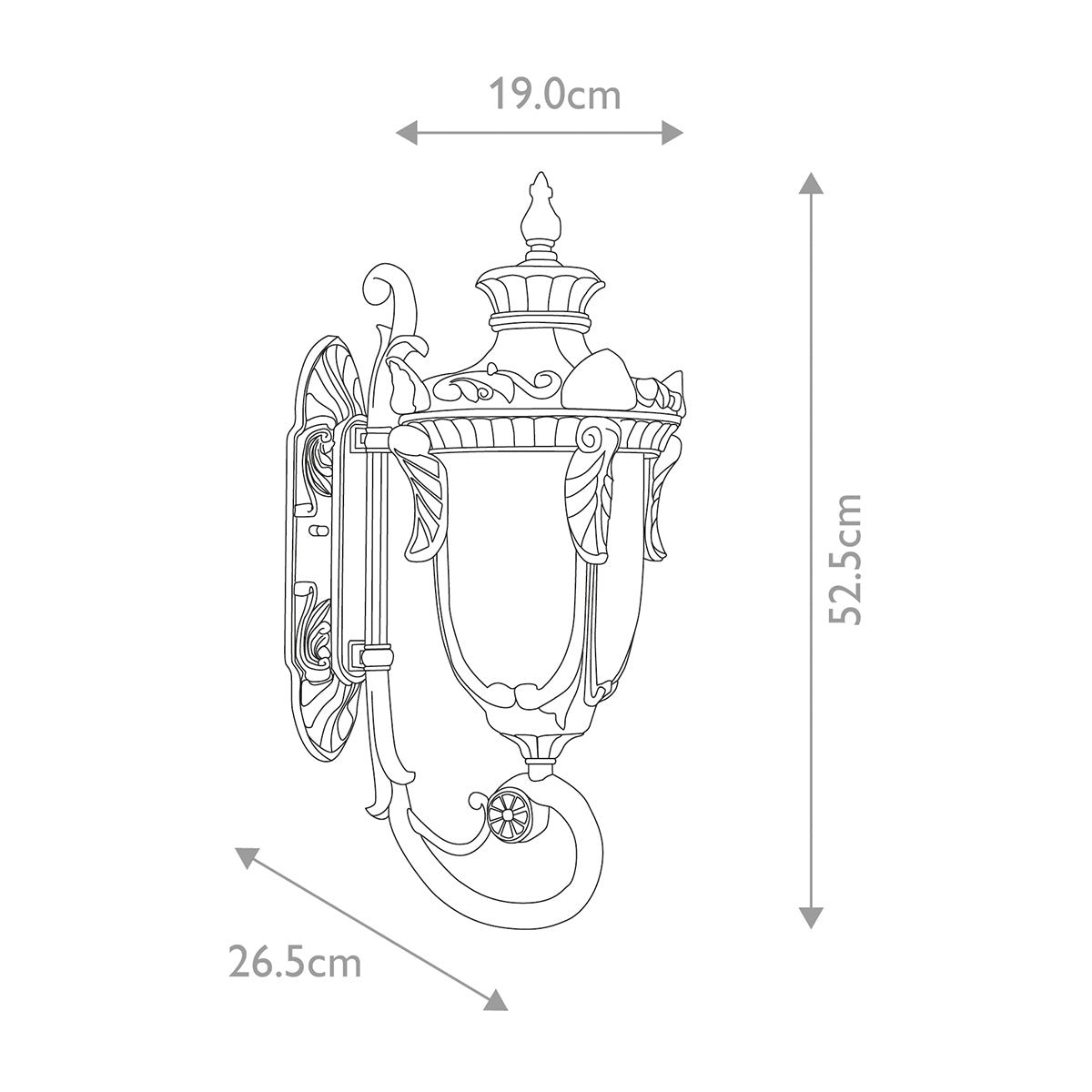 Elstead Philadelphia Medium Wall Lantern in Old Bronze