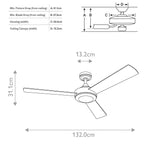 Elstead Pilote - 52in / 132cm Fan - Matte Black