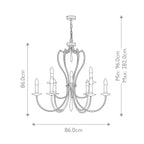Elstead Pimlico 9 Light Multi-Arm Chandelier in Dark Bronze