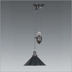 Elstead Provence 1 Light Rise and Fall Pendant Light in Old Bronze