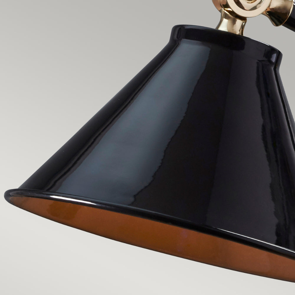 Elstead Provence Mini Table Lamp in Black and Polished Brass