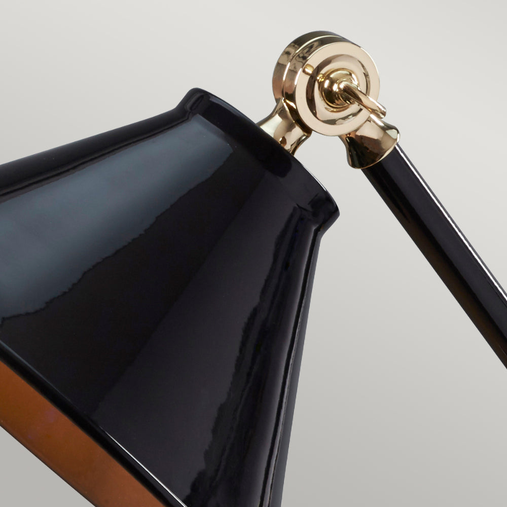 Elstead Provence Mini Table Lamp in Black and Polished Brass