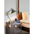 Elstead Provence Mini Table Lamp in Dark Grey and Aged Brass