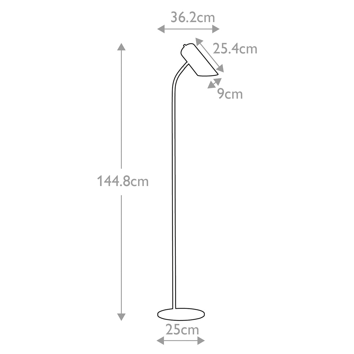 Elstead Quinto 1 Light Floor Lamp in Aged Brass with White Shade
