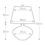 Elstead Rib Pumpkin Table Lamp in Brown and Gold