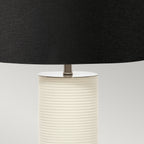 Elstead Ripple Table Lamp in White with Black Shade