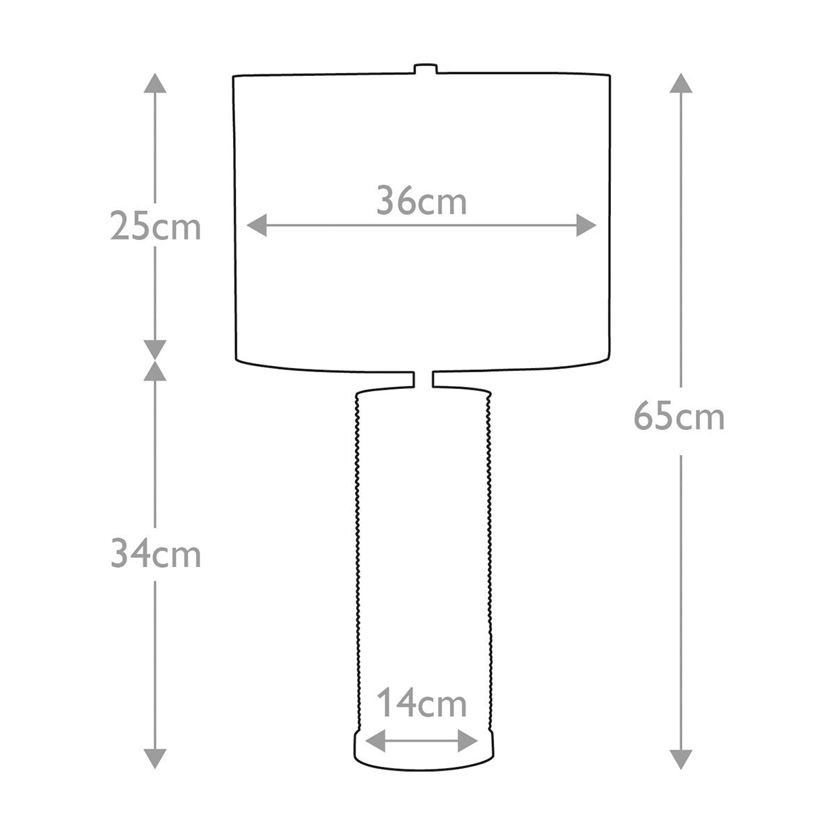 Elstead Ripple Table Lamp in White with Black Shade