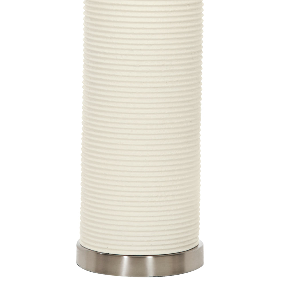 Elstead Ripple Table Lamp in White