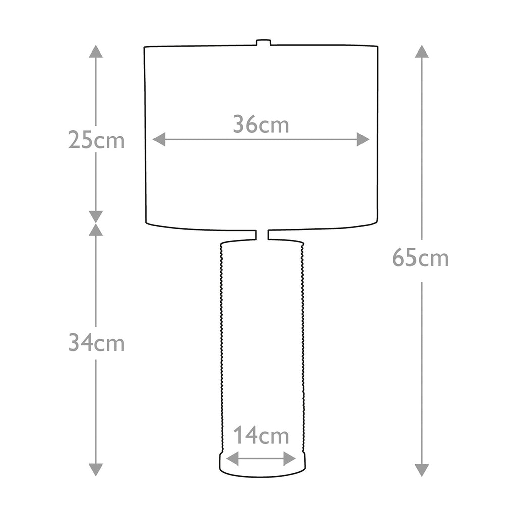 Elstead Ripple Table Lamp in White