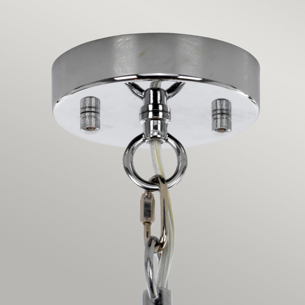 Elstead Shoal 1 Light Pendant Light in Polished Nickel