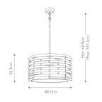 Elstead Shoal 4 Light Pendant Light in Polished Nickel
